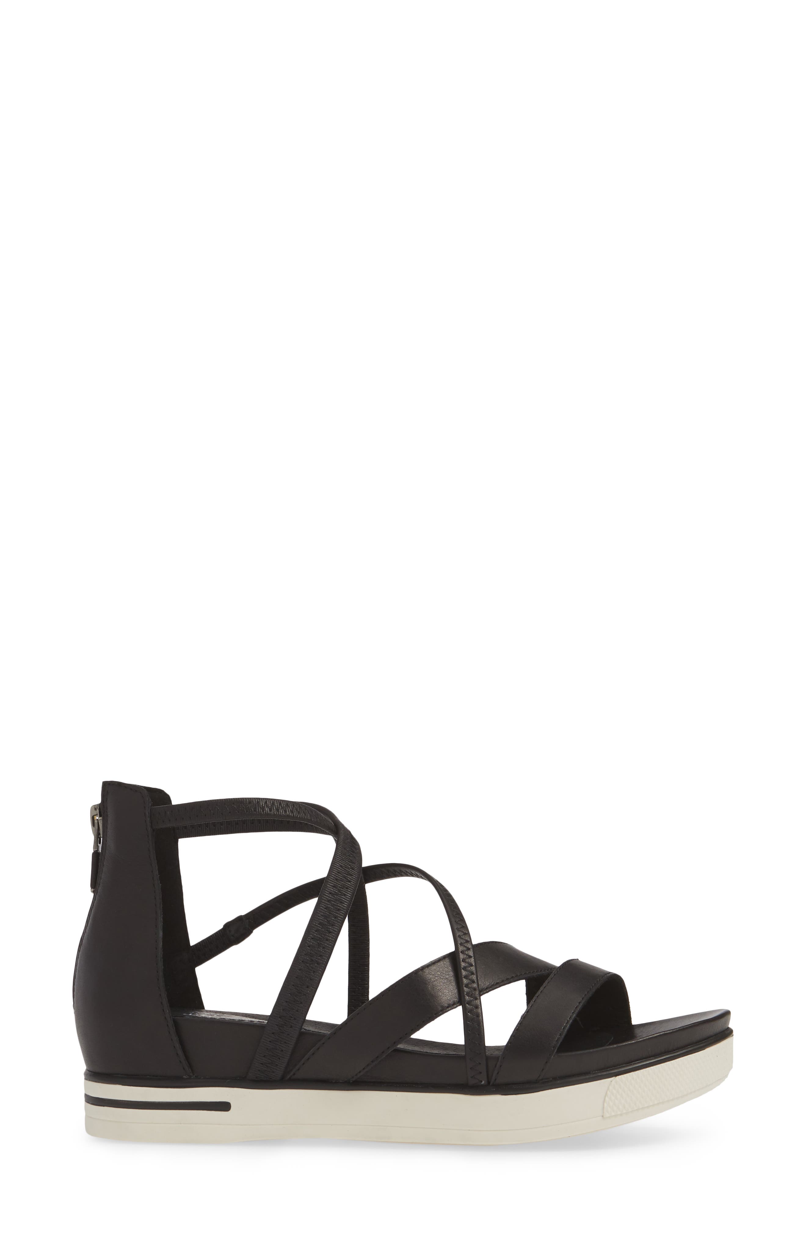 Skip Strappy Platform Sandal, Alternate, color, BLACK LEATHER