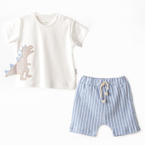 Shorts Dinosaur Shirt Outfit Set (Baby)