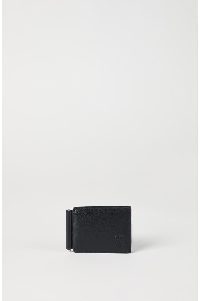 Leather money clip wallet, Alternate, color, Black