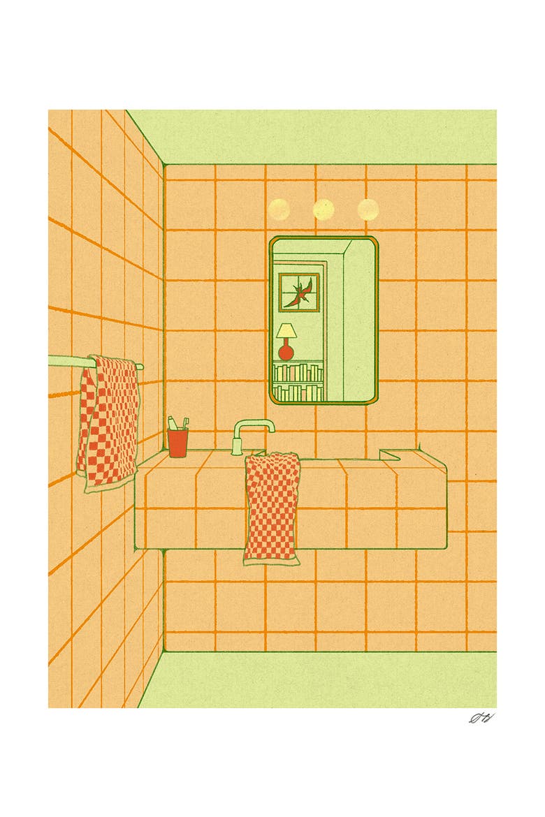 Bathroom Print, Main, color, Multi