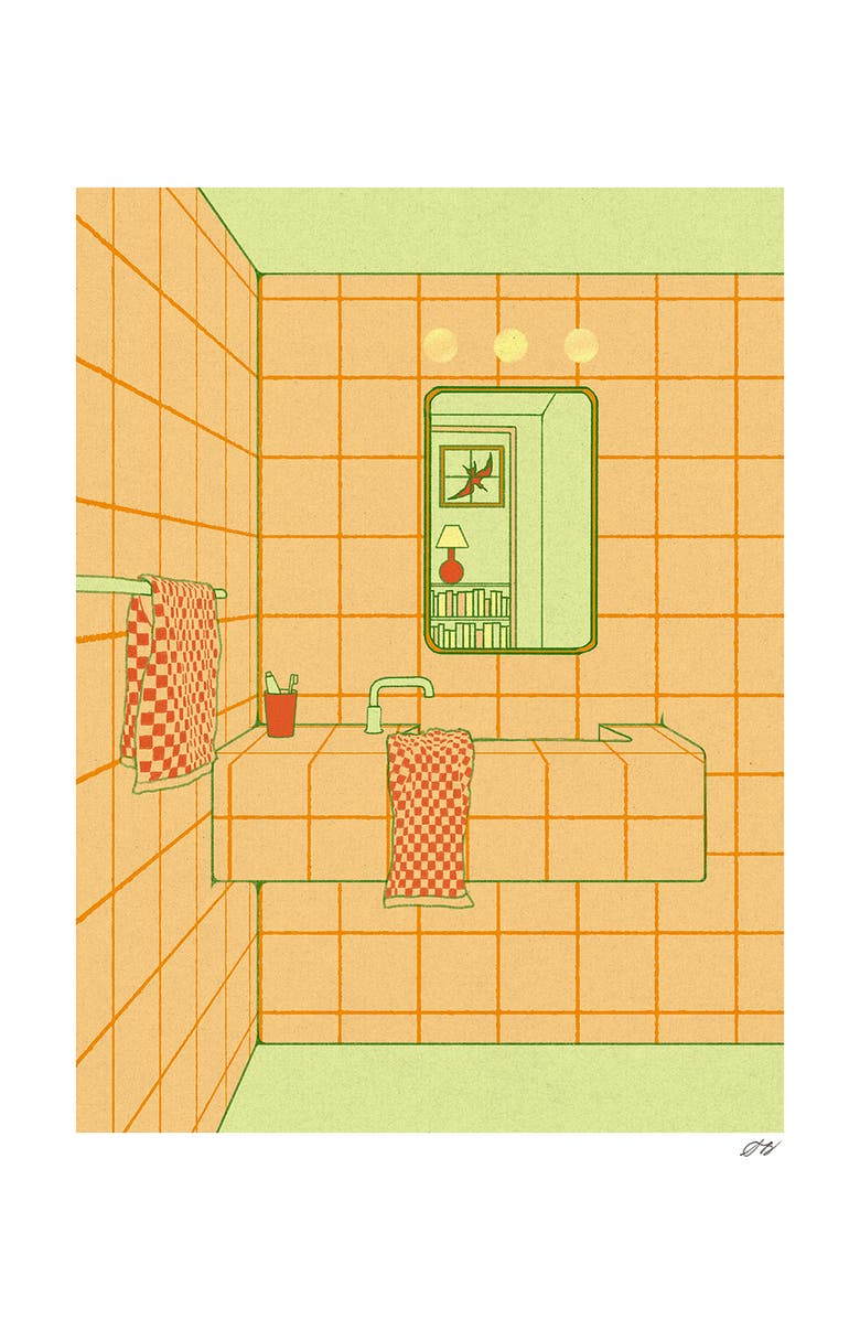 Stephanie Browne Art Bathroom Print, Main, color, Multi