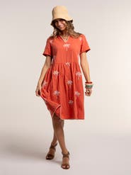 Brakeburn Sol Embroidered Midi Dress
