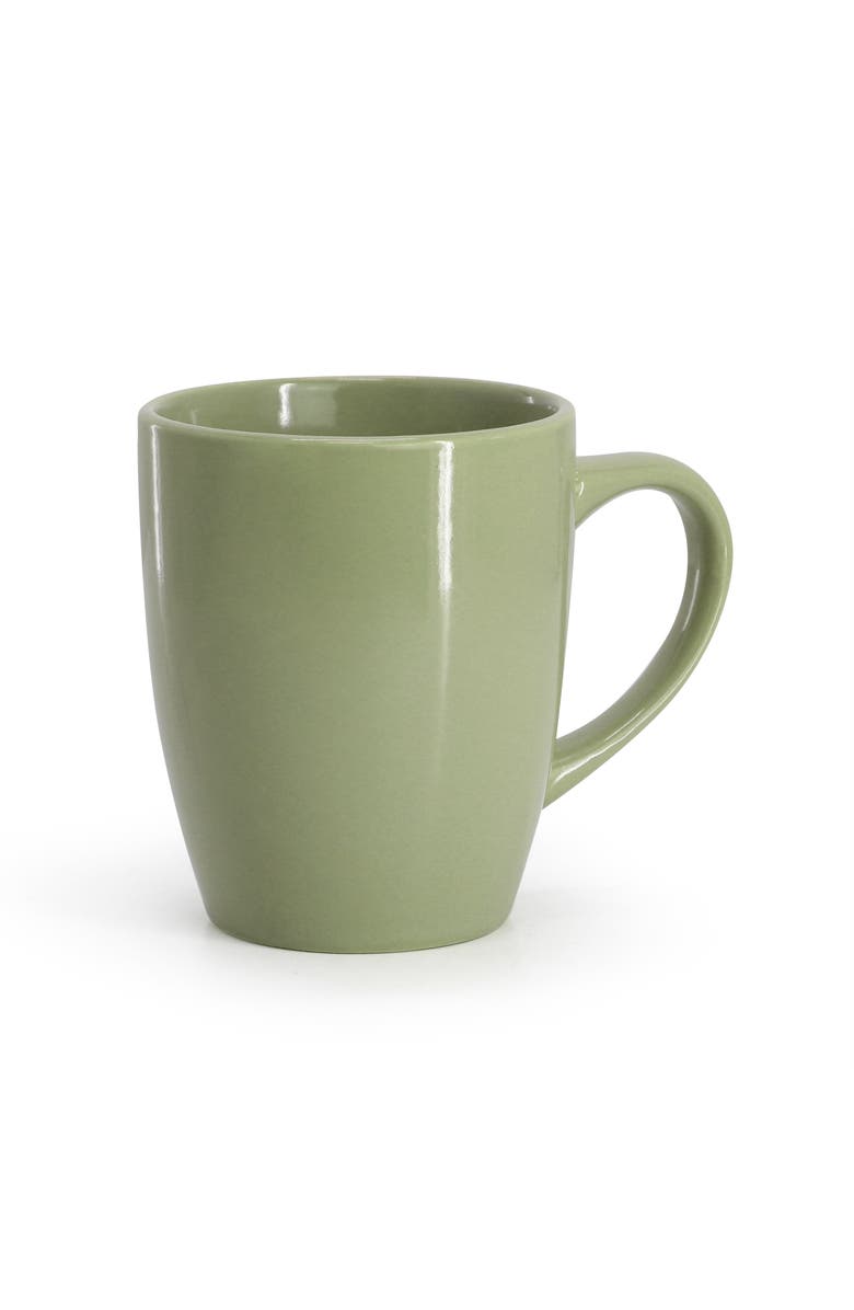 Gibson Home Everyday Plus 12 Piece Stoneware Dinnerware Set, Alternate, color, Green