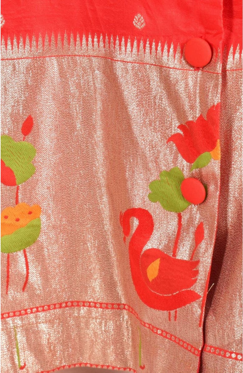 RAAS Jacquard Butti Silk Mini Blazer Dress, Alternate, color, Red