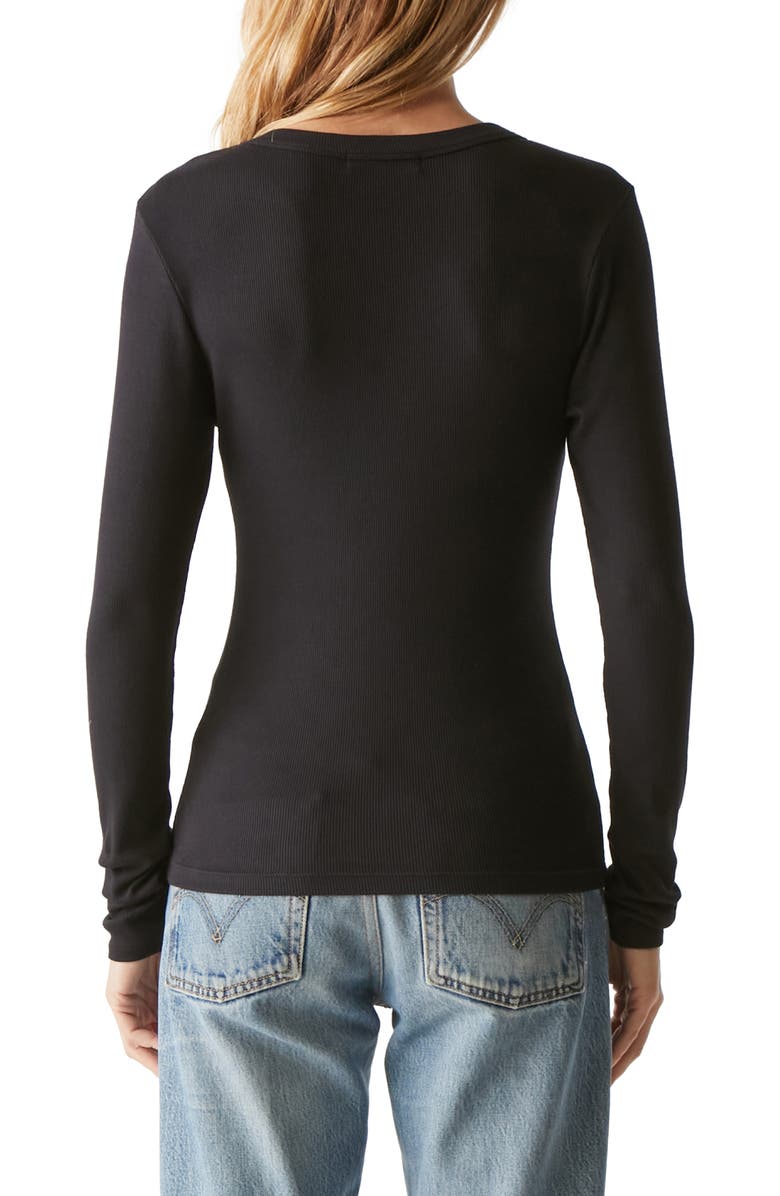 Michael Stars Zola Long Sleeve T-Shirt, Alternate, color, Black
