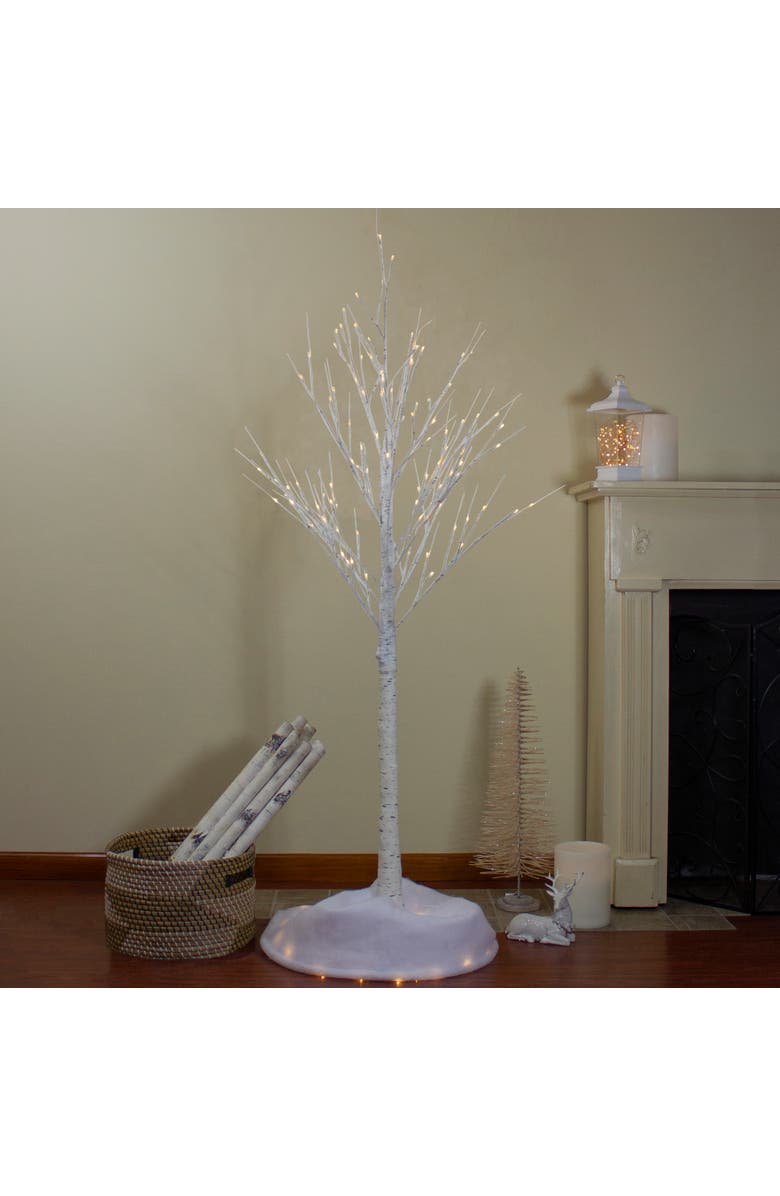 Northlight LED Lighted Christmas Birch Twig Tree Outdoor Decoration - 6' - Warm White Lights, Alternate, color, 