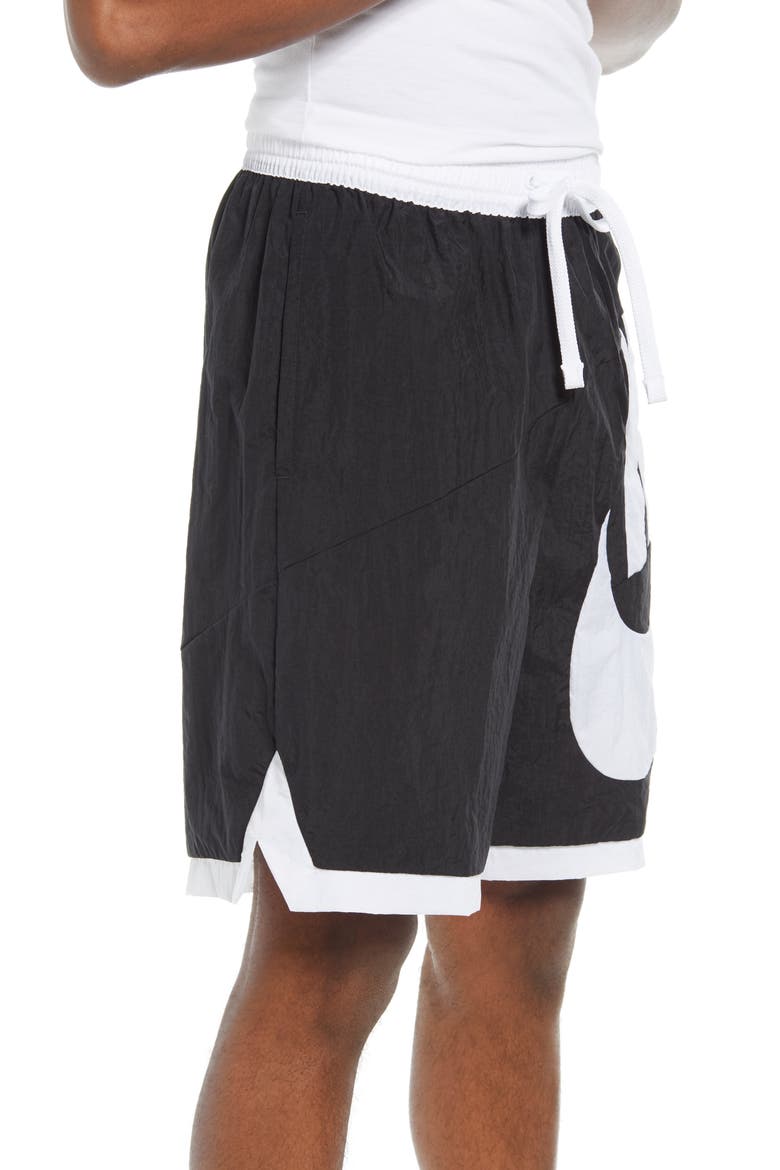 Dri-FIT Throwback Futura Nylon Athletic Shorts, Alternate, color, BLACK/ BLACK/ WHITE/ WHITE