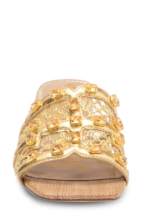 Shop Sam Edelman Webster Slide Sandal In Amber Gold Multi