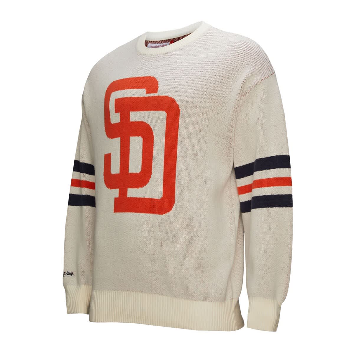 Men's Mitchell & Ness Cream San Diego Padres Retro Pullover Sweater - image 2