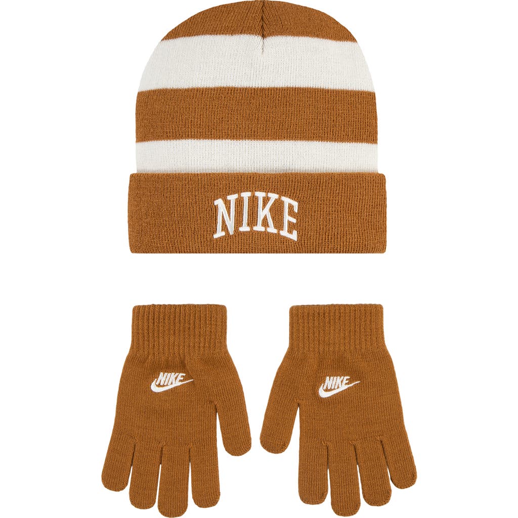 Nike Chunky Stripe Peak Beanie In Multi