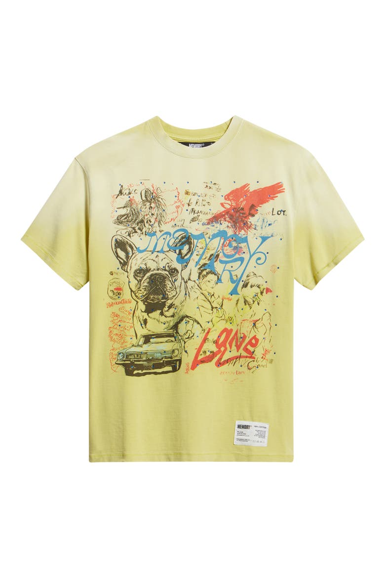 Bored in Class Oversize Cotton Graphic T-Shirt, Alternate, color, FADED SUNFLOWER