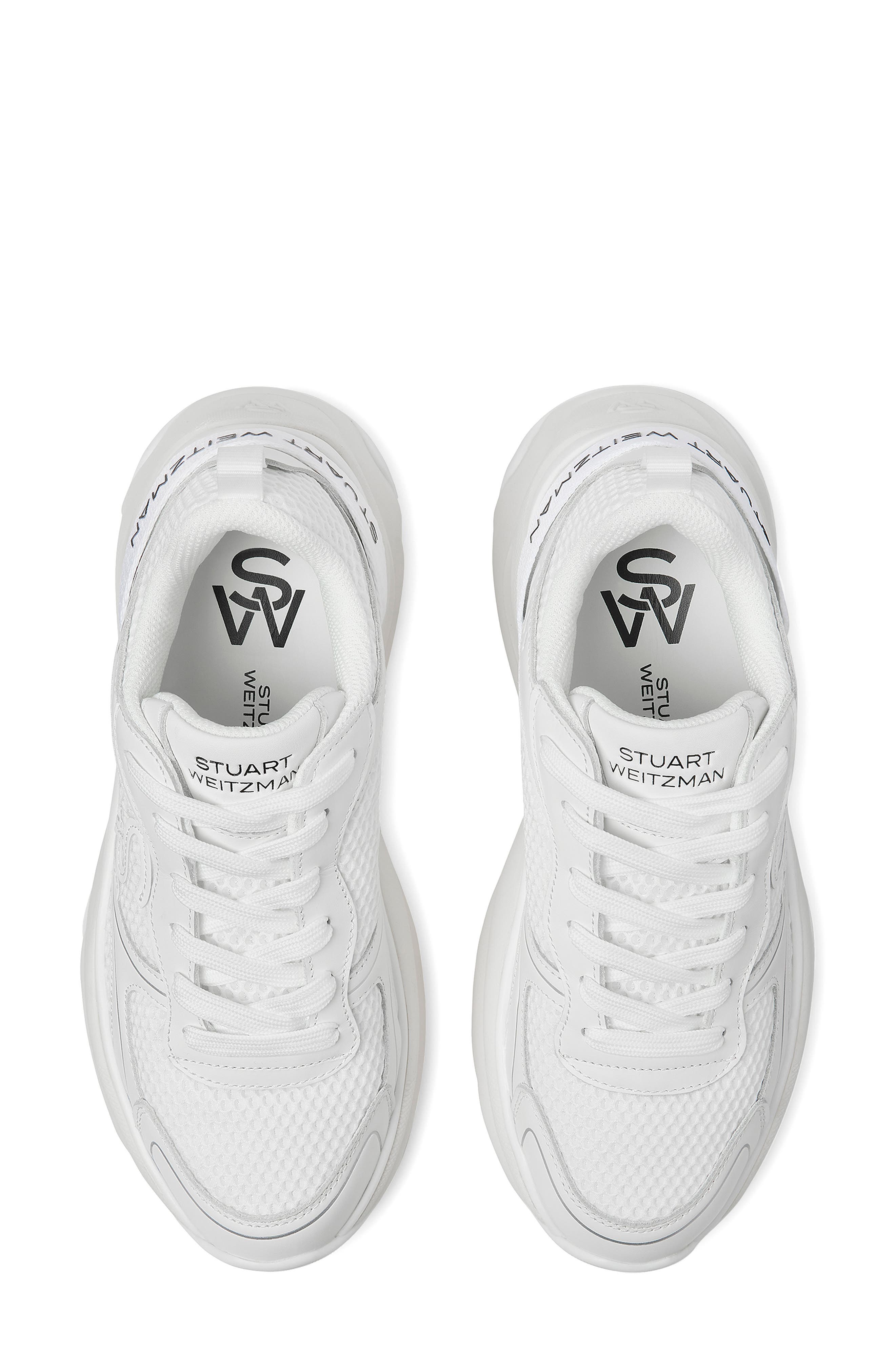 Chunky Sole Sneaker, Alternate, color, WHITE LEATHER