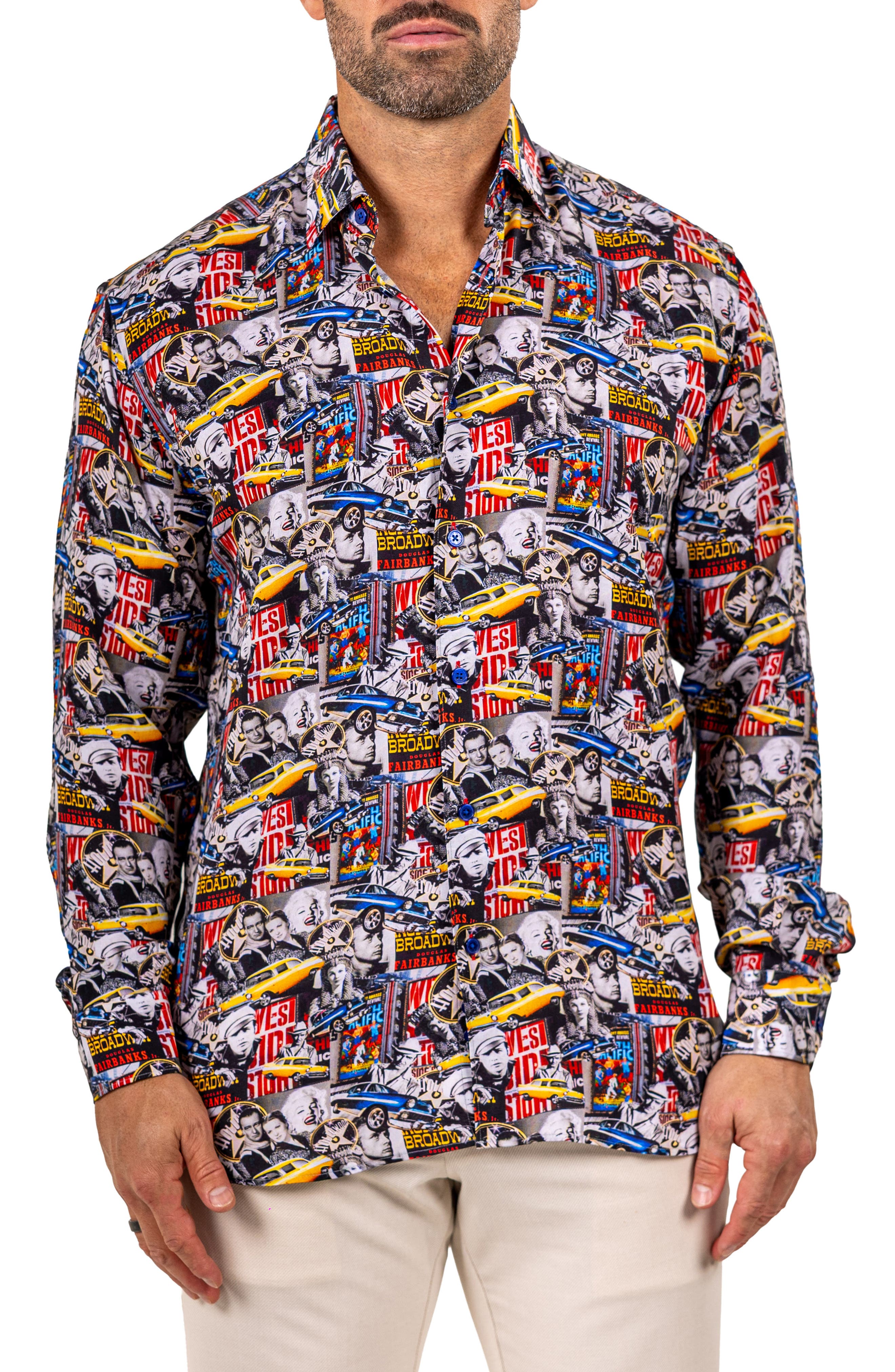 Fibonacci Marthyr 0321 Contemporary Fit Button-Up Shirt