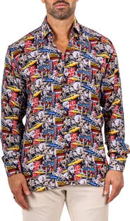 Maceoo Fibonacci Marthyr 0321 Contemporary Fit Button-Up Shirt