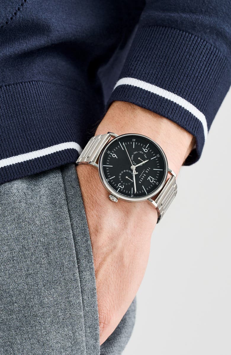 Ted Baker Phylipa Gents Bracelet Watch, 41mm, Alternate, color, Silver-Tone