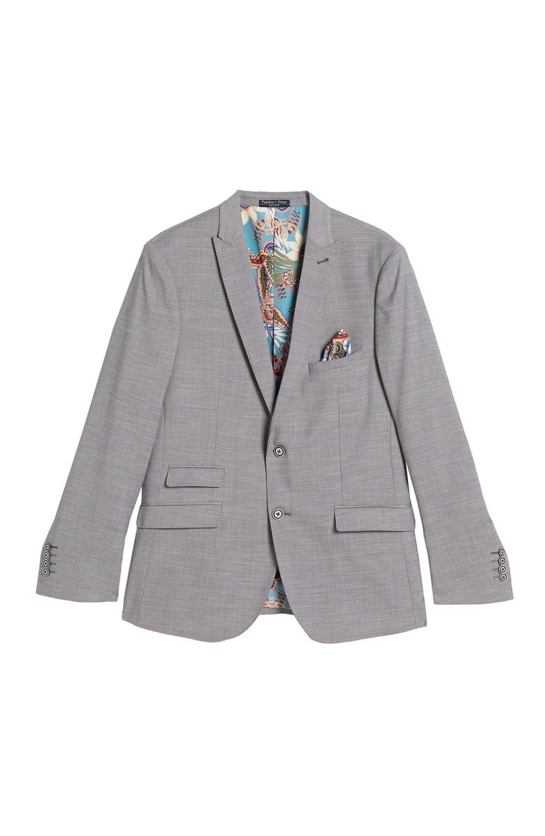 PAISLEY AND GRAY Solid Slim Fit Two Button Notch Collar Jacket, Main, color,
