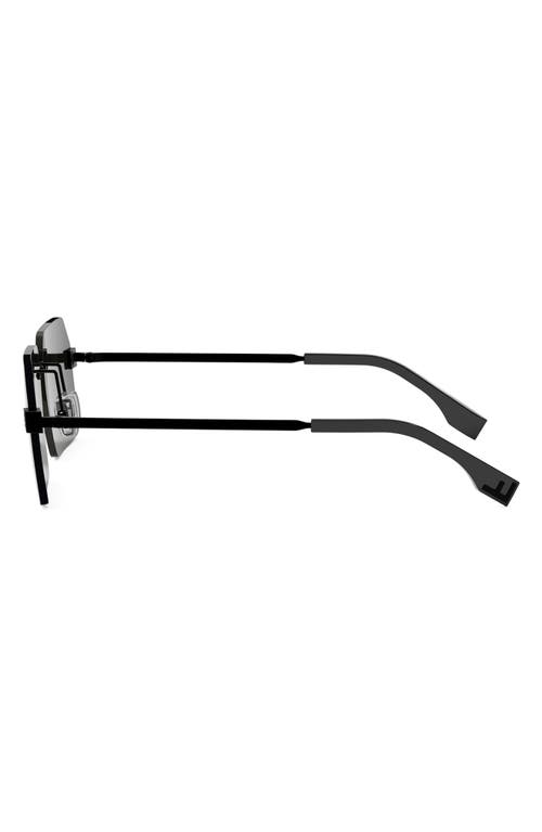 Fendi Sky 59mm Rimless Geometric Sunglasses In Black