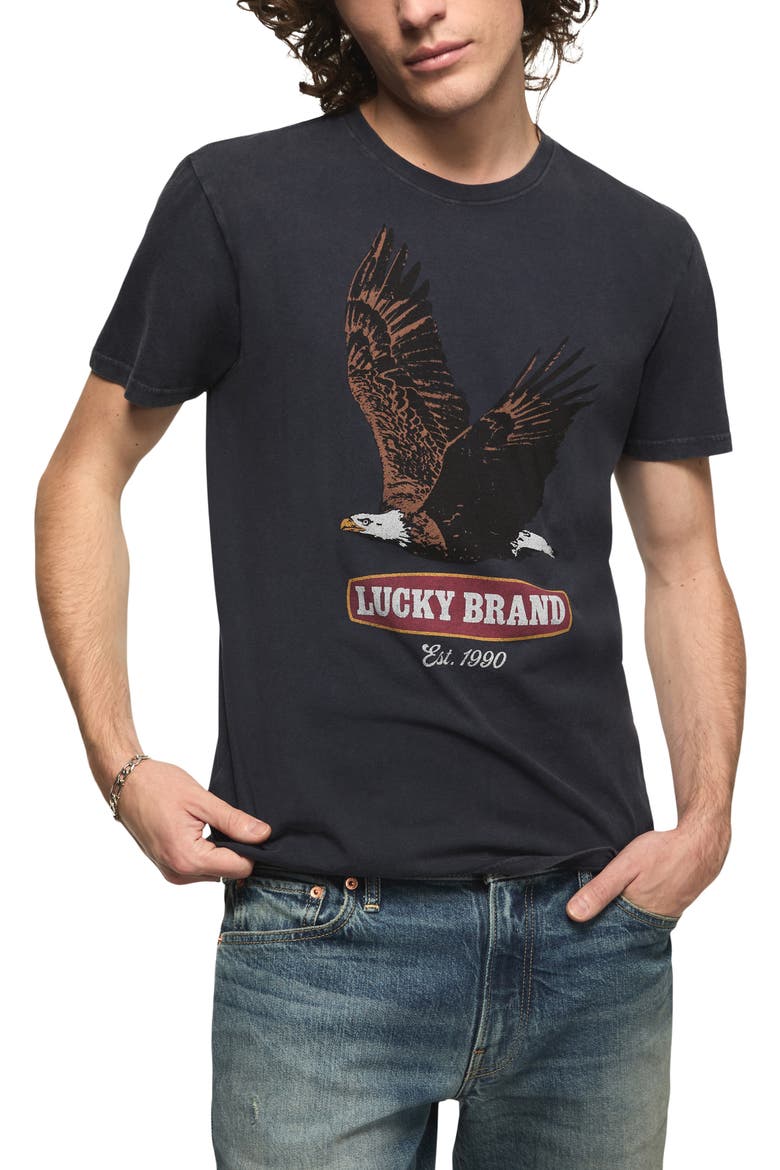 Eagle Cotton Graphic T-Shirt, Main, color, TOTAL ECLIPSE