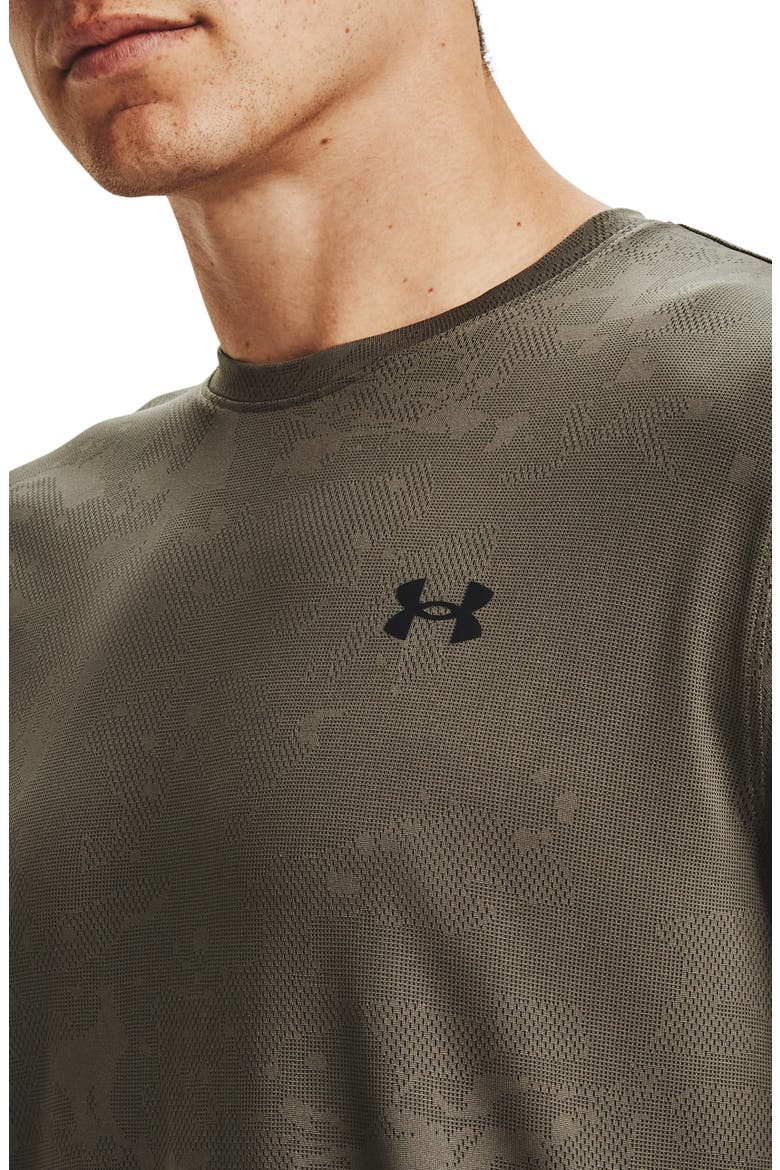 Men's Training Vent Camo Performance T-Shirt, Alternate, color, VICTORY GREEN/ BLACK