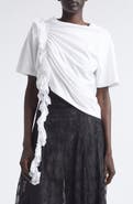 Collina Strada Amaryllis Duo Organic Cotton & Lace Crop T-Shirt