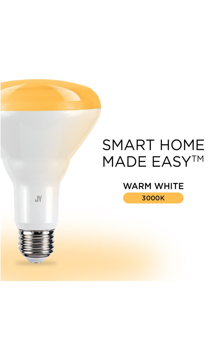 JONATHAN Y Smart BR30 Dimmable Light Bulb - Dimmable Color Changing LED; Compatible with Alexa and Google Home Assistant, No Hub Required, Alternate, color, White