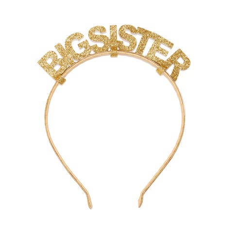 Gold Big Sister Headband (Toddler & Little Kid)