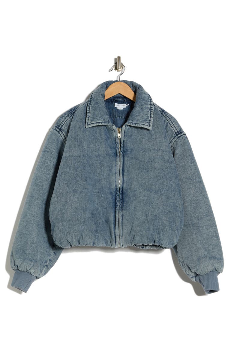 Good American Denim Bomber Jacket, Alternate, color,