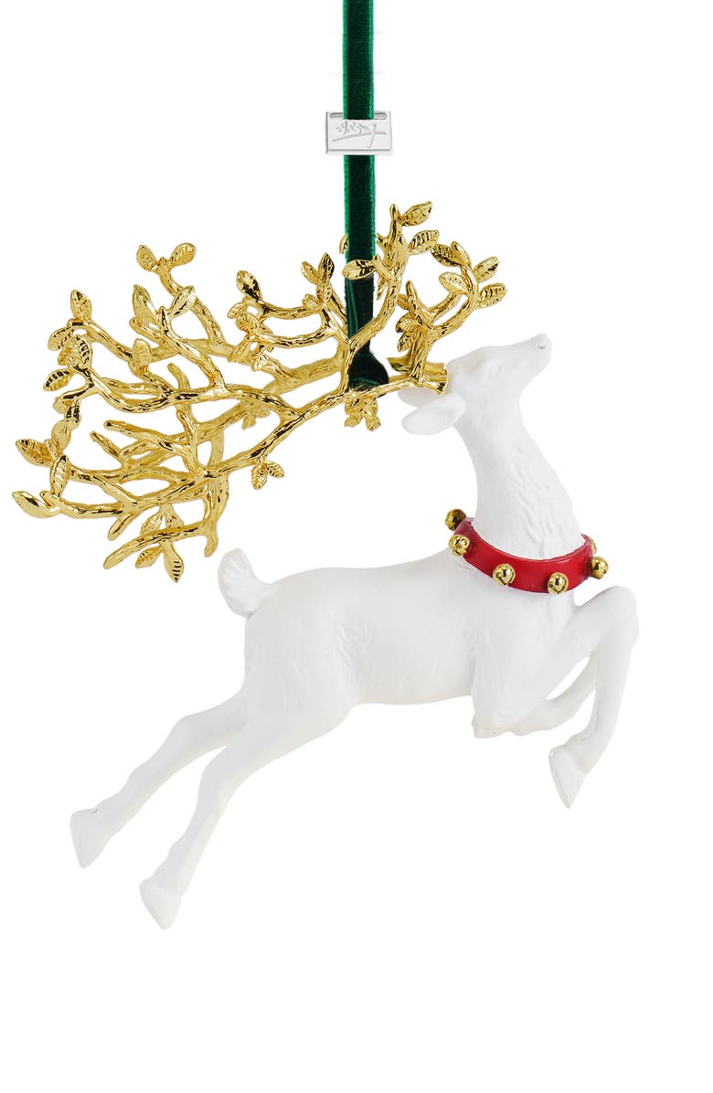 Michael Aram Reindeer Ornament, Alternate, color, White