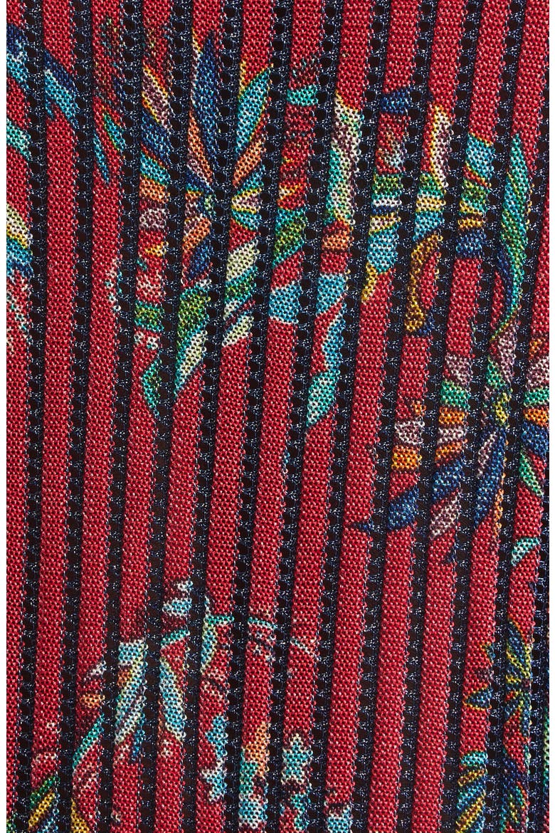 Metallic Rib Sweater, Alternate, color, PRINT ON RED BASE