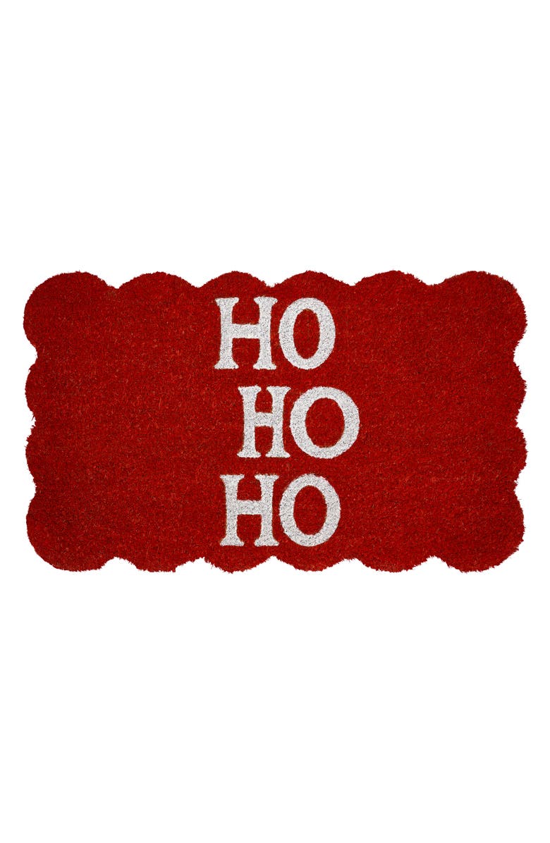 Hallmark Ho Ho Ho Coir Welcome Mat, Main, color, Red