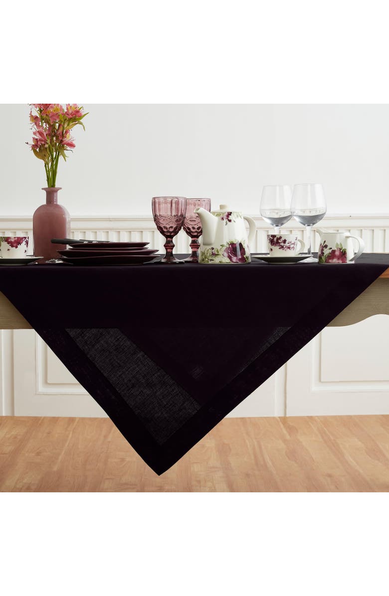 Solino Home Linen Table Throw - Fete, Alternate, color, Black
