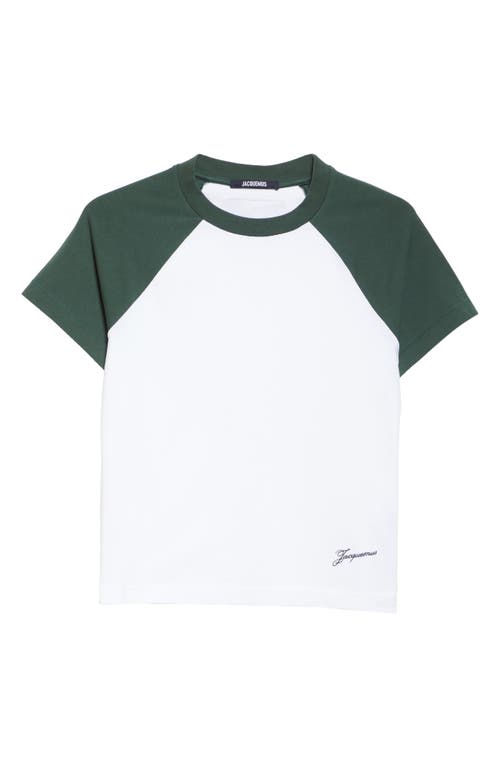 Shop Jacquemus Le Mini T-shirt Baseball Raglan Sleeve T-shirt In Multi-green