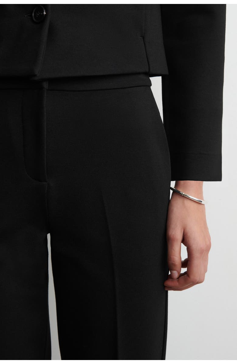 COS Tailored Straight-Leg Pants, Alternate, color, Black