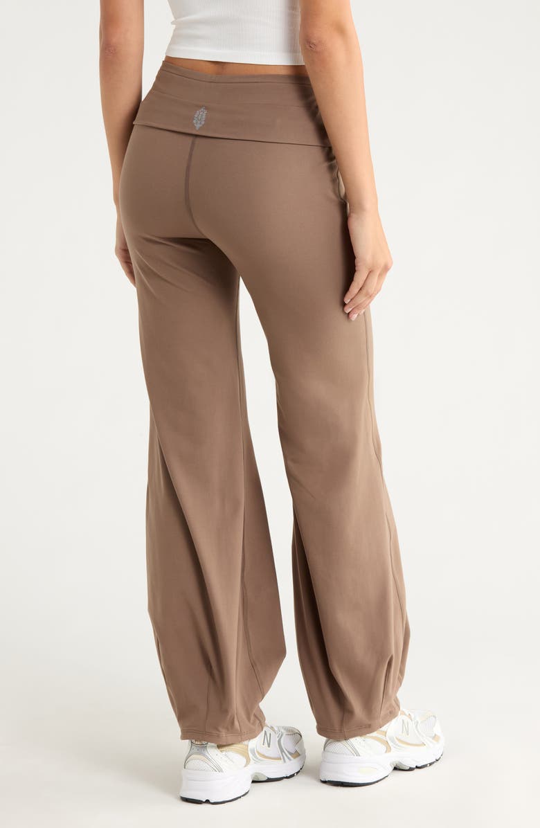 Free People FP Movement Quick Step Drawstring Flare Pants, Alternate, color, Sandstorm