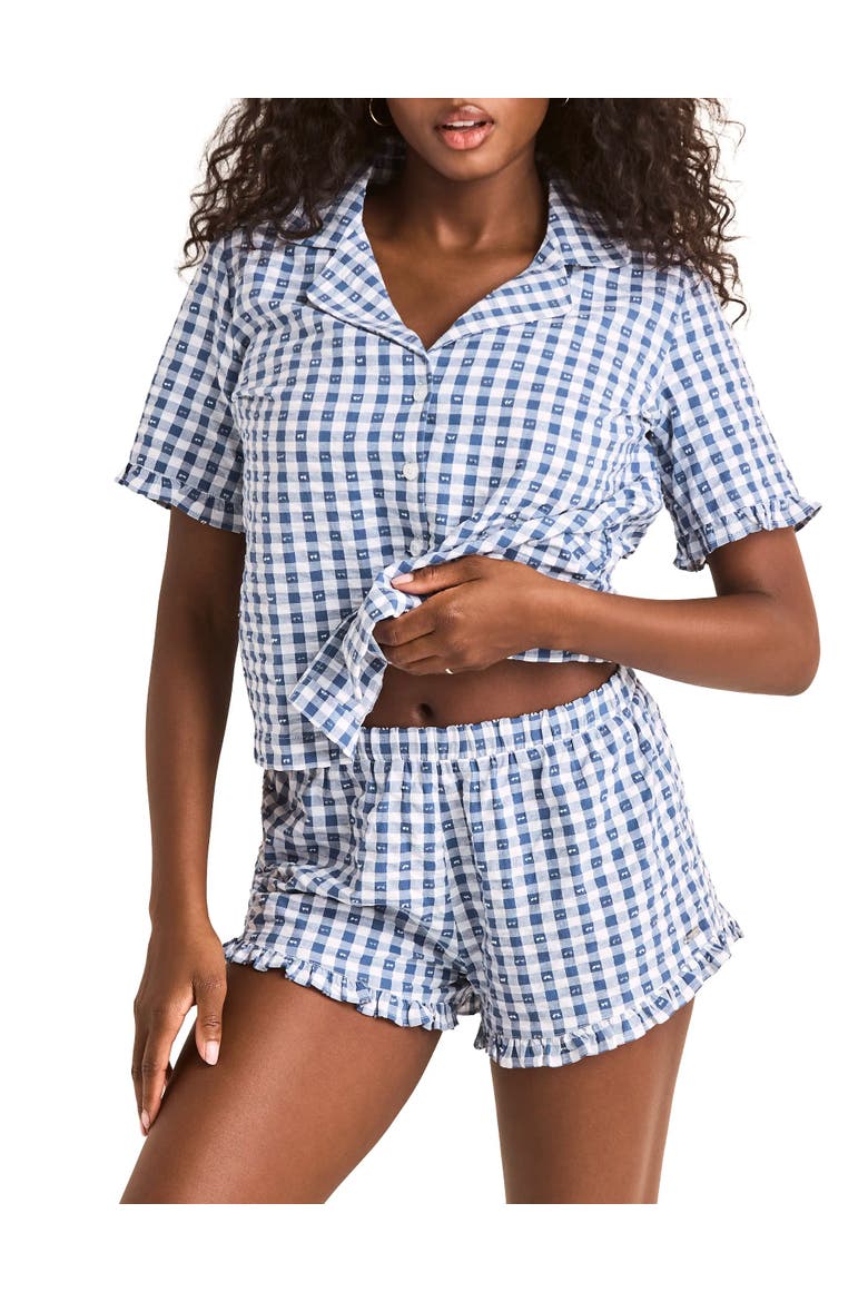 Barbara Short Pajama Set, Alternate, color, Blue