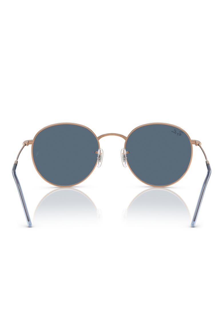 Reverse Phantos 55mm Round Sunglasses, Alternate, color, DARK BLUE