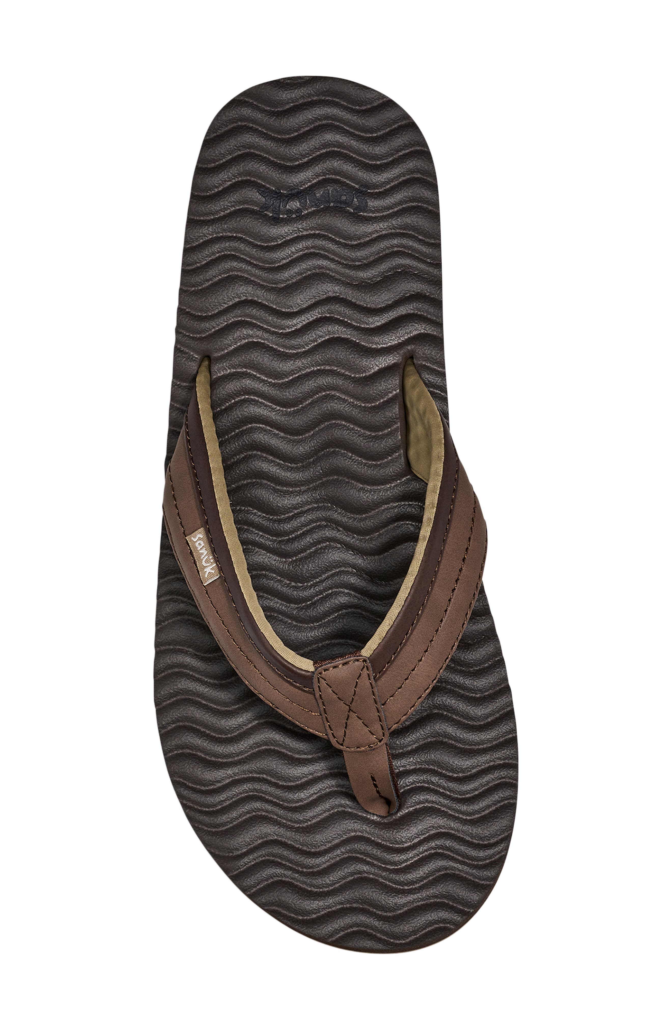 Ziggy Plush Flip Flop, Alternate, color, BROWN