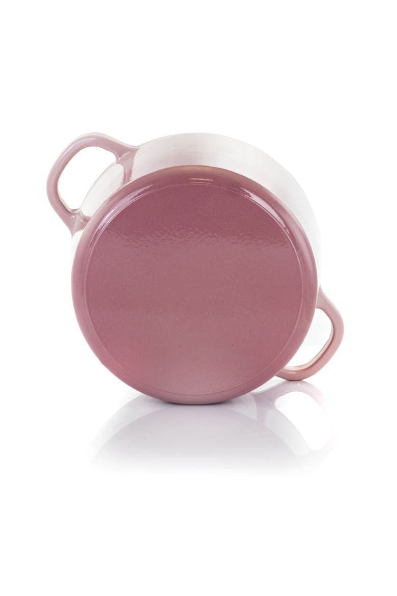 Artisan 2 Piece 7 Quarts Enamled Cast Iron Dutch Oven, Alternate, color, Blush Pink