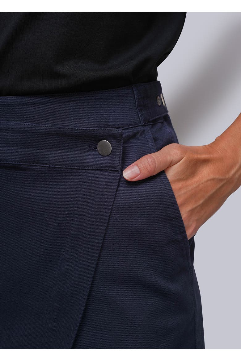 Essential Denim Utility Wrap Skirt, Alternate, color, NAVY