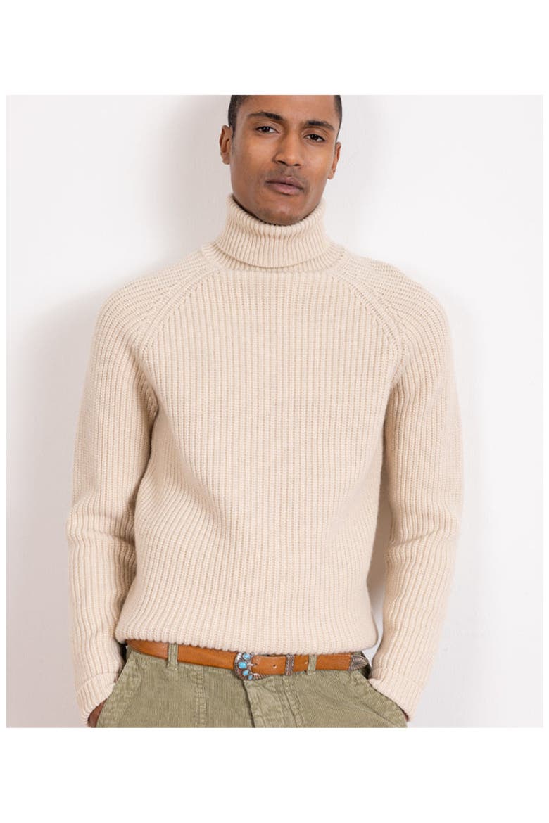 Oslo Merino Wool High Neck Sweater, Alternate, color, LEMON