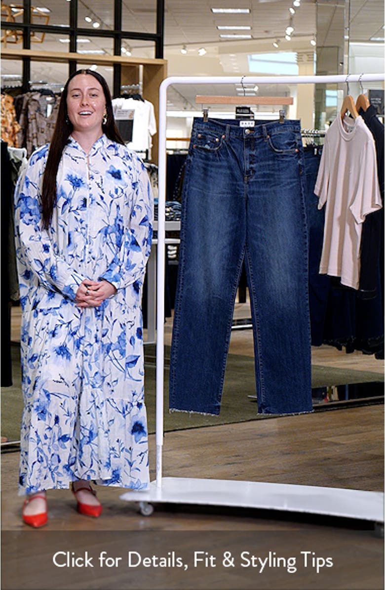 Sundaze Raw Hem High Waist Crop Straight Leg Jeans, sales video thumbnail