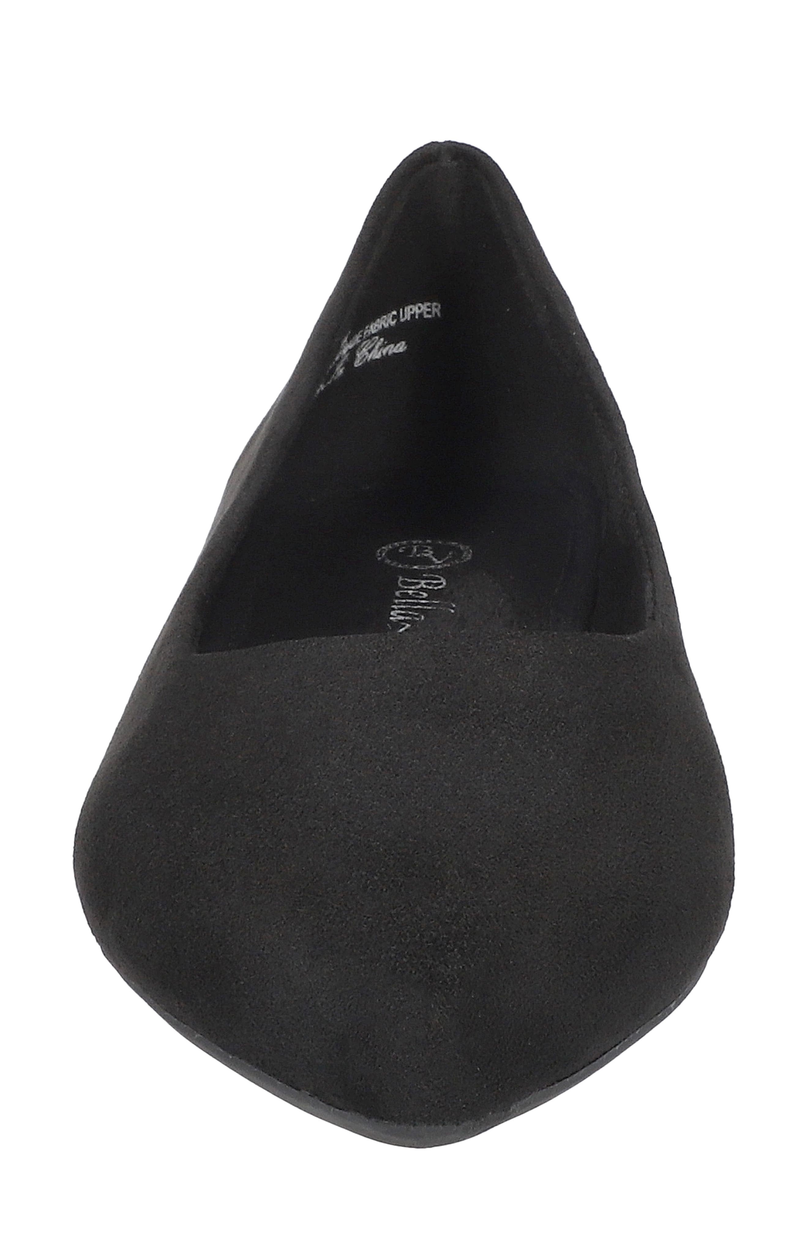 Bella Vita Mireya Pointed Toe Flat, Alternate, color, Black Suede