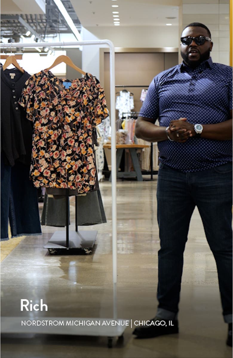 Floral Flutter Sleeve Top, sales video thumbnail