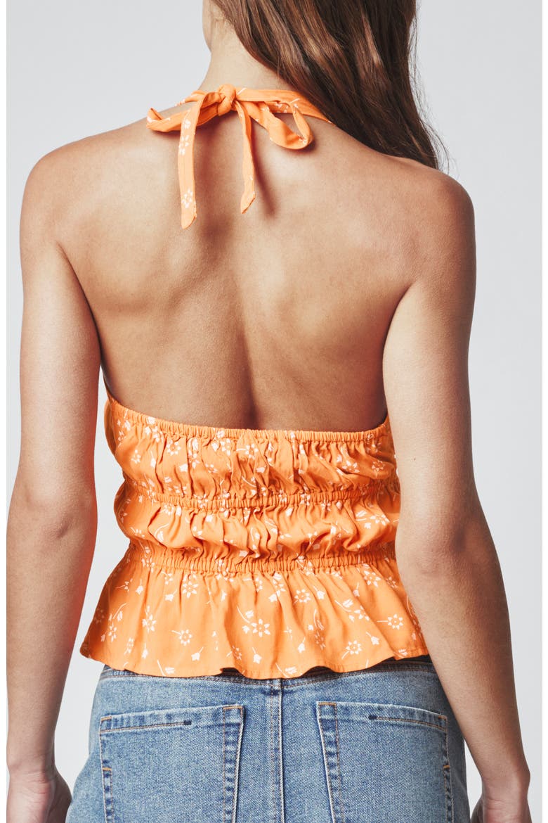 Tie Front Halter Top, Alternate, color, APRICOT