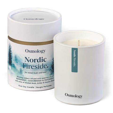Nordic Fireside Scented Candle - Smoked Musk Cedarwood and Patchouli