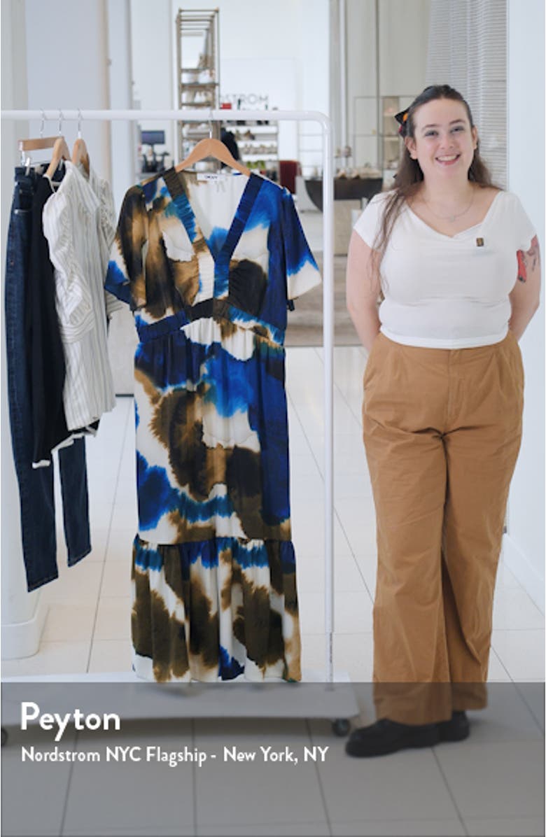 Print V-Neck Maxi Dress, sales video thumbnail