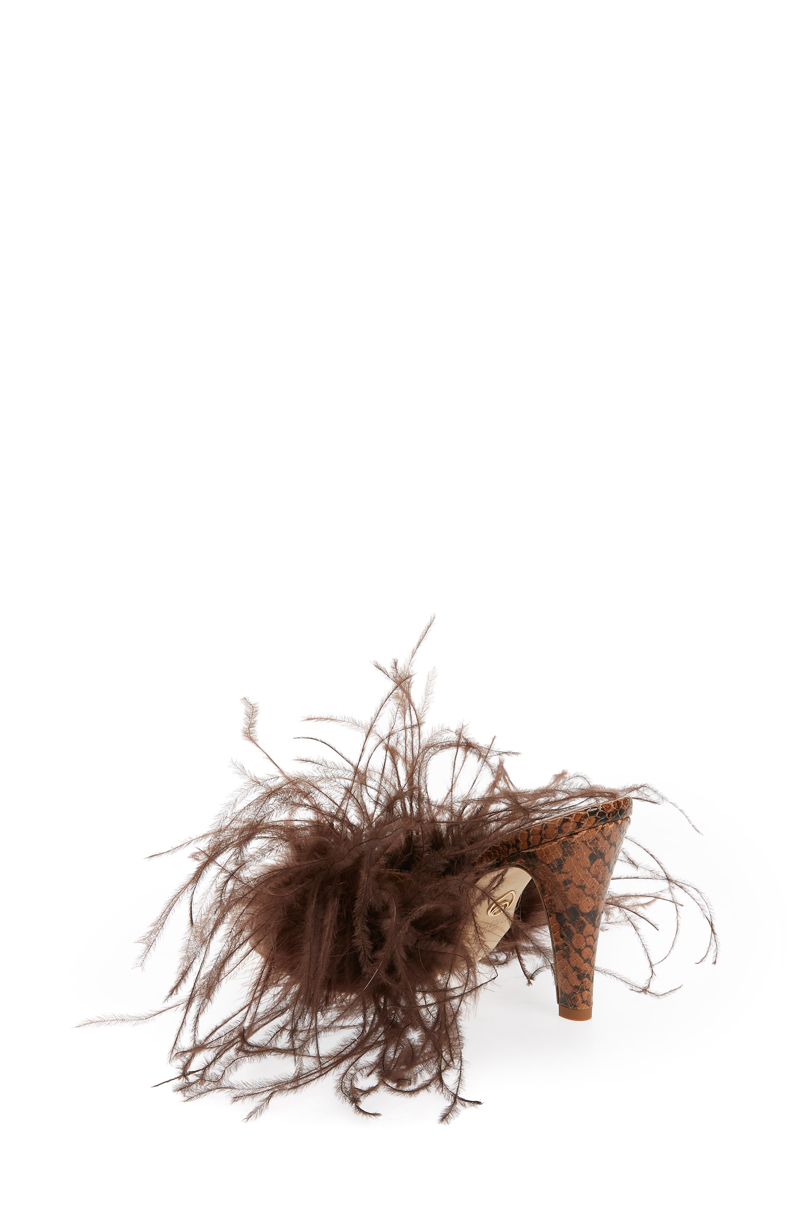 Brother Vellies Palms Feather Sandal, Alternate, color, 