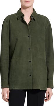 Theory Classic Menswear Suede Shirt
