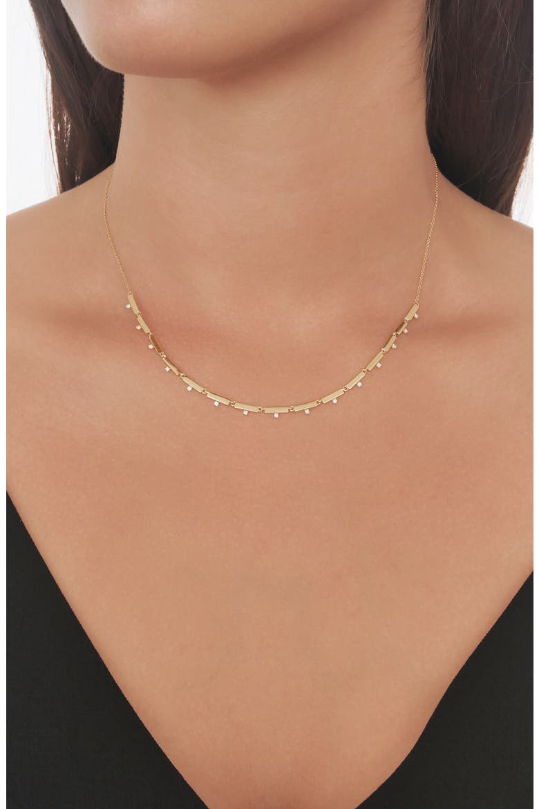 Kiera Scattered 18K Gold & Diamond Necklace (Nordstrom Exclusive), Alternate, color, YELLOW GOLD/ DIAMOND