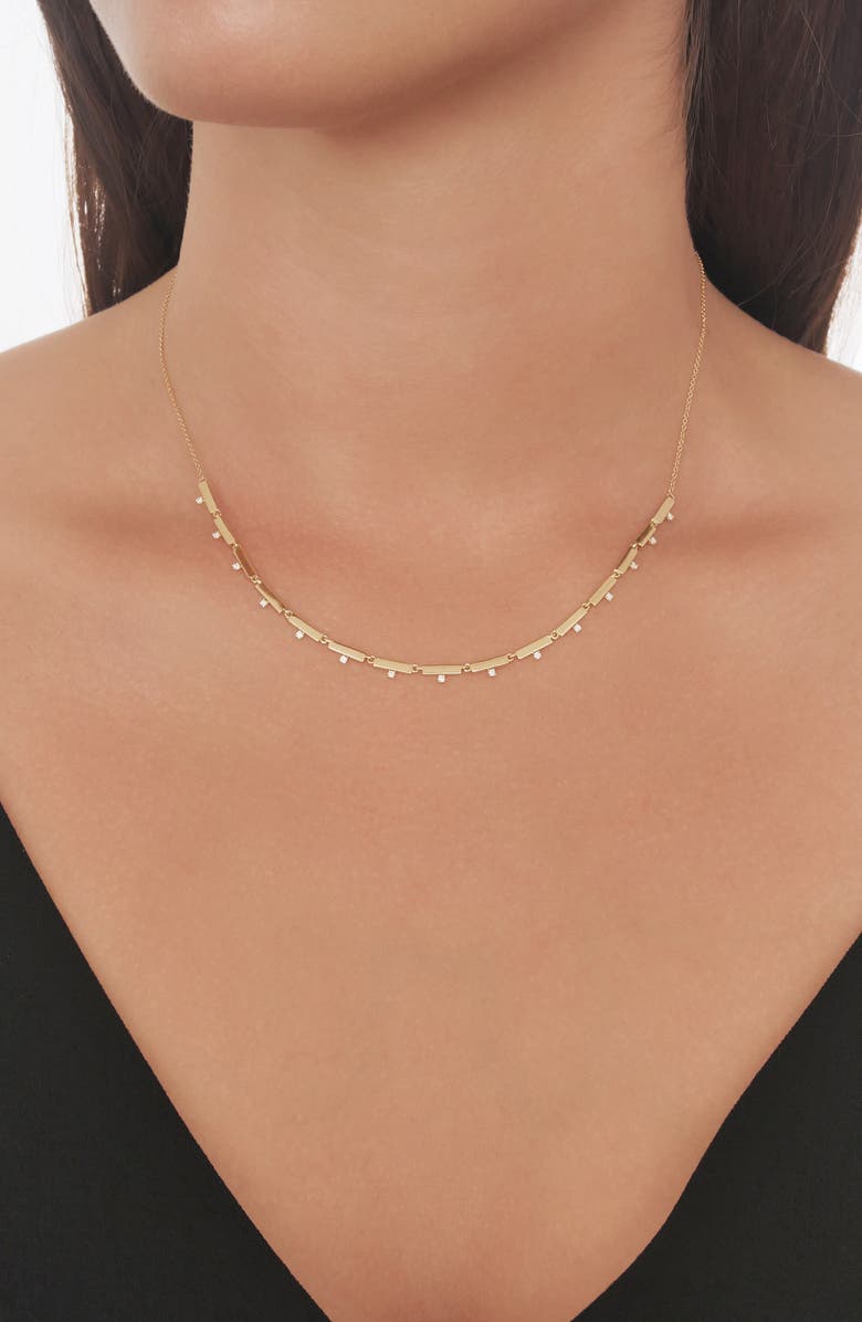 Bony Levy Kiera Scattered 18K Gold & Diamond Necklace, Alternate, color, 